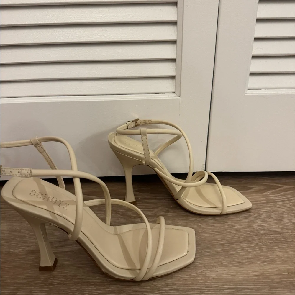 SCHUTZ Ivory Lovi Strappy Sandals - Picture 5 of 8